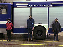 v. l. n. r.: Katharina Gerberich (stv. Helfersprecherin), Patrick Tschürtz (OB), Thomas Düll (Helfersprecher)